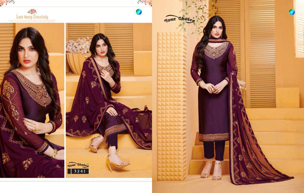 Your Choice Gulzar Vol 2 Satin Georgette Exclusive Suit Your Choice Gulzar Vol 2 Satin Georgette Exclusive Suit